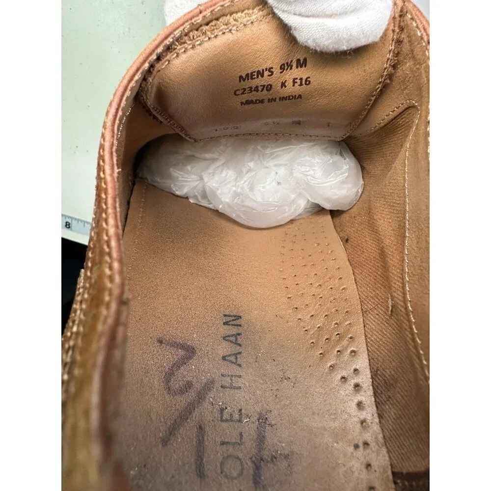 Cole Haan Wingtip Lace Up Oxford British Tan Brown C23470 Men’s Size 9.5 M